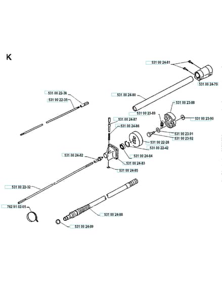 Husqvarna 132RB - 1990-1993 - Shaft