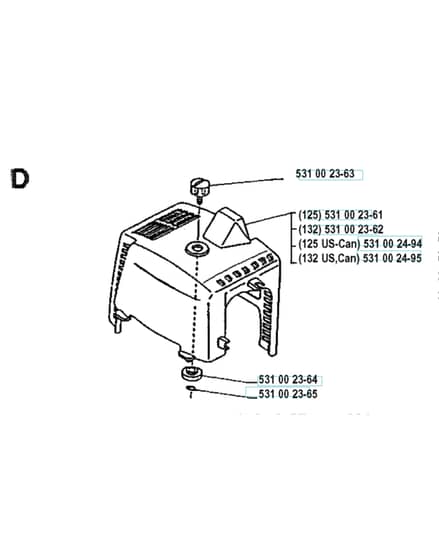 Husqvarna 132RD - 1990-1992 - Cylinder Cover