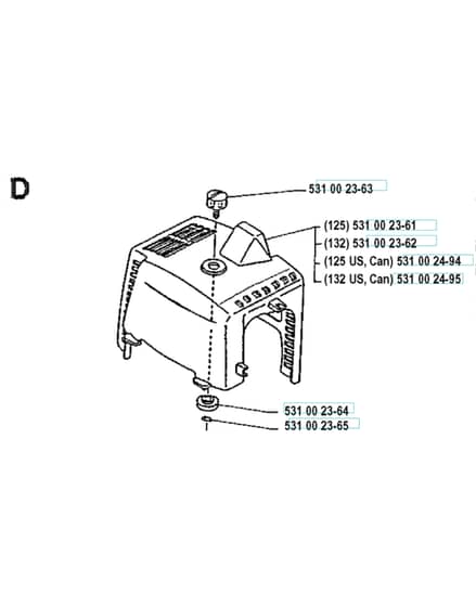 Husqvarna 132RD - 1992-1993 - Cylinder Cover