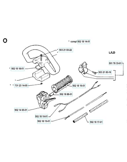 Husqvarna 132RD - 1992-1993 - Handle & Controls 2