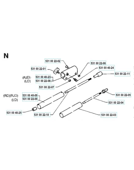 Husqvarna 132RD - 1992-1993 - Shaft 2
