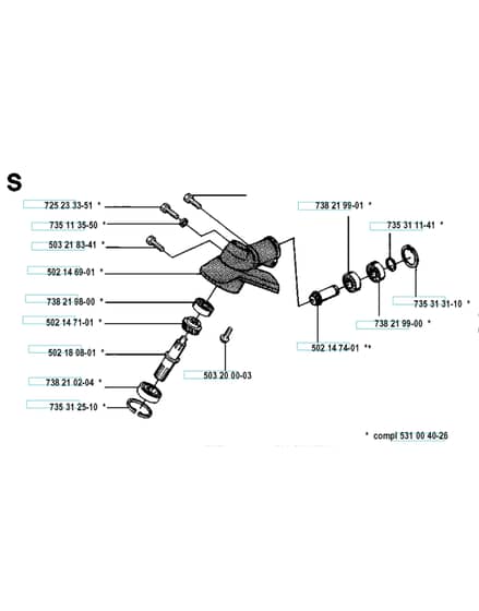 Husqvarna 132RD - 1993-Current - Bevel Gear 2
