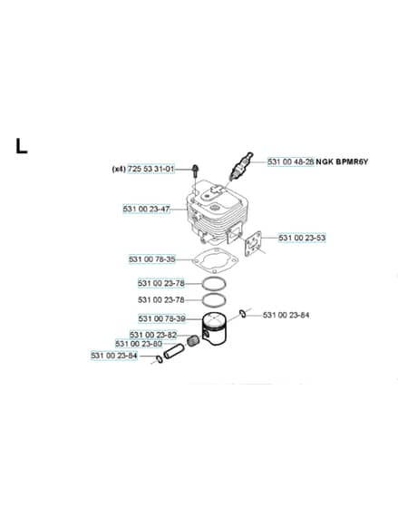 Husqvarna 132RJ - Cylinder Piston