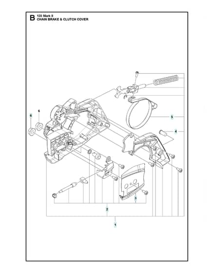 Husqvarna 135MARKII - Chain Brake & Clutch Cover