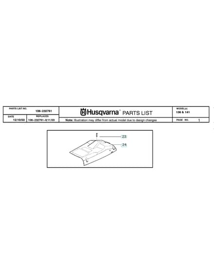 Husqvarna 13620040100001-CURRENT - Cover