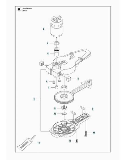 Husqvarna 136LIHD45 - Gear Housing
