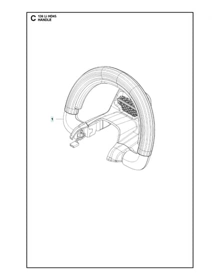 Husqvarna 136LIHD45 - Handle