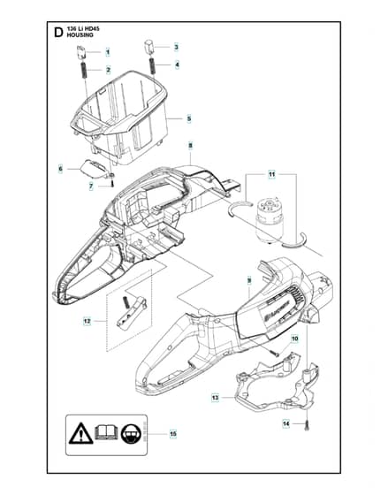 Husqvarna 136LIHD45 - Housing