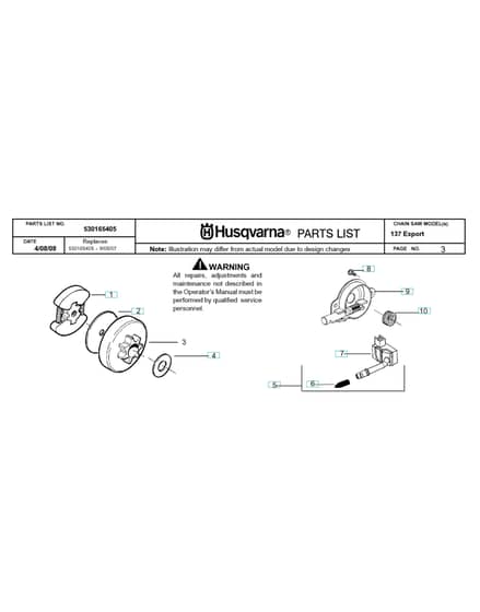 Husqvarna 13720082200001-CURRENT - Clutch & Oil Pump