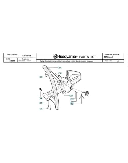 Husqvarna 13720082200001-CURRENT - Fuel Tank & Handle