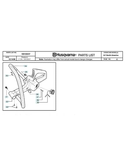 Husqvarna 137E-SERIES - Fuel Tank & Handle