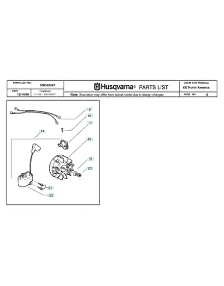 Husqvarna 137E-SERIES - Ignition System