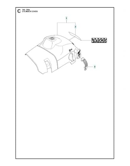Husqvarna 140E-SERIES - Cylinder Cover
