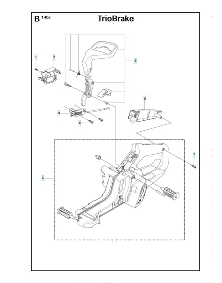 Husqvarna 140E-SERIESTRIOBRAKE - Fuel Tank & Handle