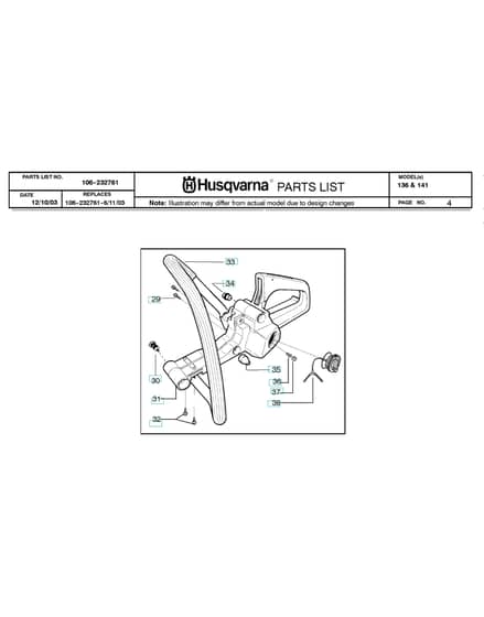 Husqvarna 14120040100001-CURRENT - Fuel Tank & Handle