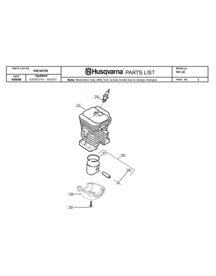 Husqvarna 141LE2008-06 - Cylinder Piston
