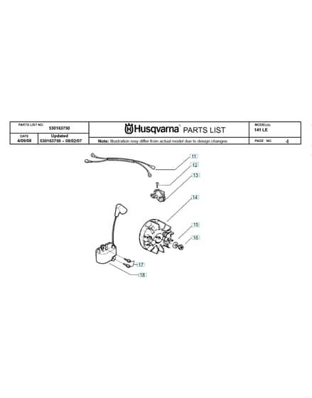 Husqvarna 141LE2008-06 - Ignition System