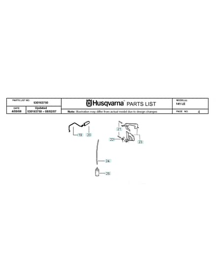 Husqvarna 141LE2008-06 - Throttle Controls