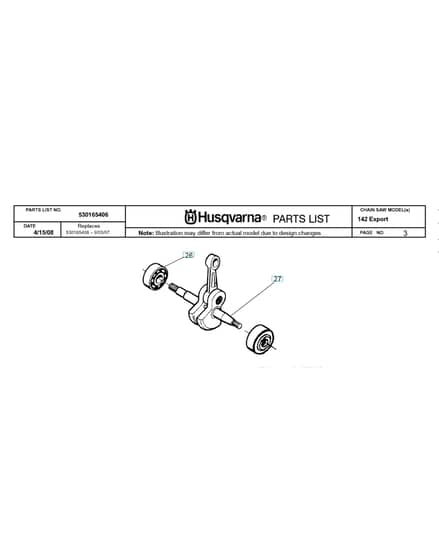 Husqvarna 14220082200001-CURRENT - Crankshaft