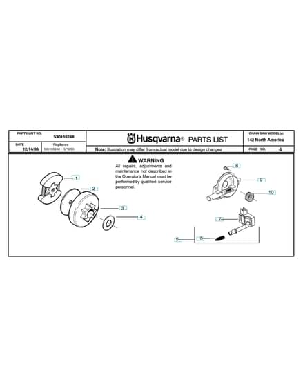Husqvarna 142E-SERIES - Clutch & Oil Pump