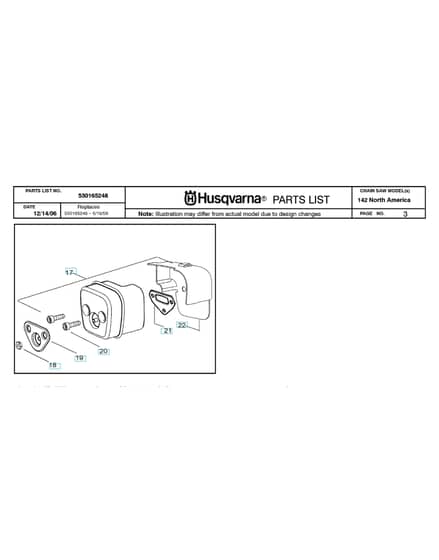 Husqvarna 142E-SERIES - Muffler