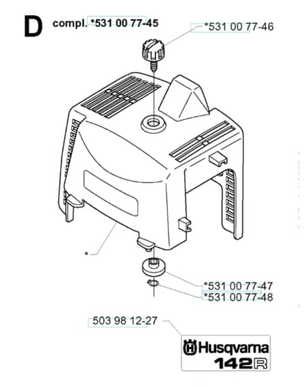 Husqvarna 142R - 1999-2000 - Cylinder Cover