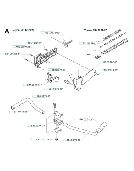 Husqvarna 142R - 2000-Current - Handle & Controls