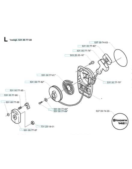 Husqvarna 142R - 2000-Current - Starter