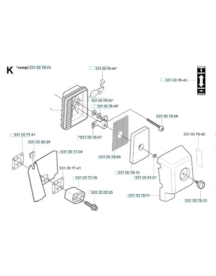 Husqvarna 142RJ - 2003-1 - Air Filter