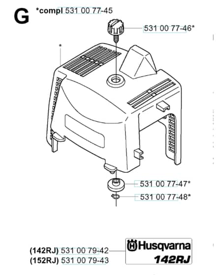 Husqvarna 142RJ - 2003-1 - Cylinder Cover