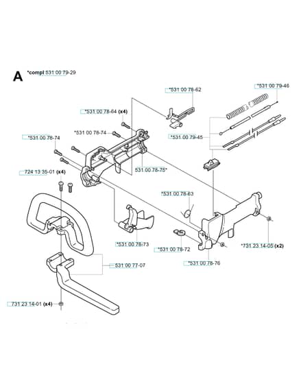 Husqvarna 142RJ - 2003-1 - Handle & Controls