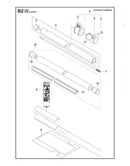 Husqvarna 143R-II - Tube & Shaft For South America
