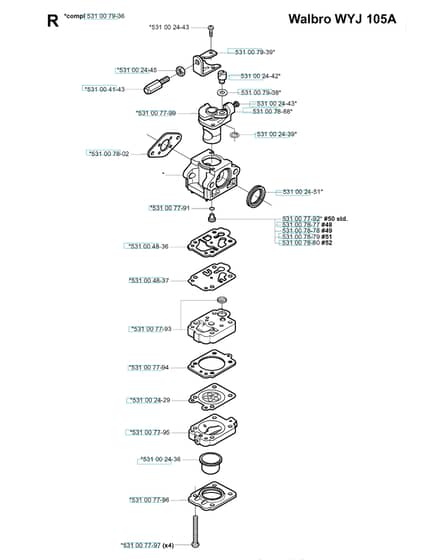 Husqvarna 152RJ - Carburetor Details