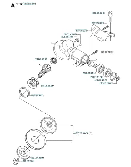 Husqvarna 153R - Bevel Gear