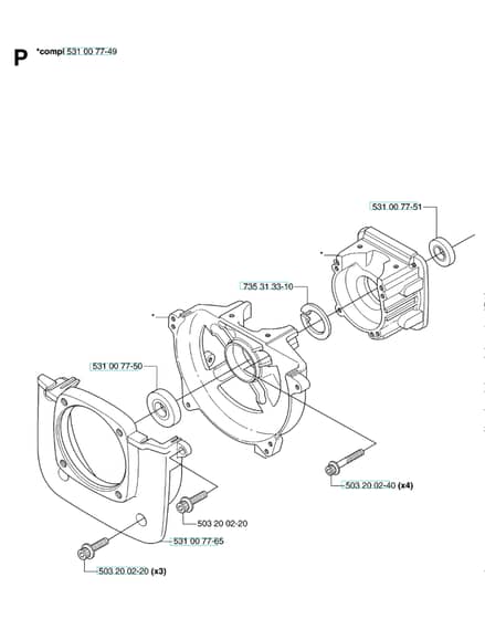 Husqvarna 153R - Crankcase