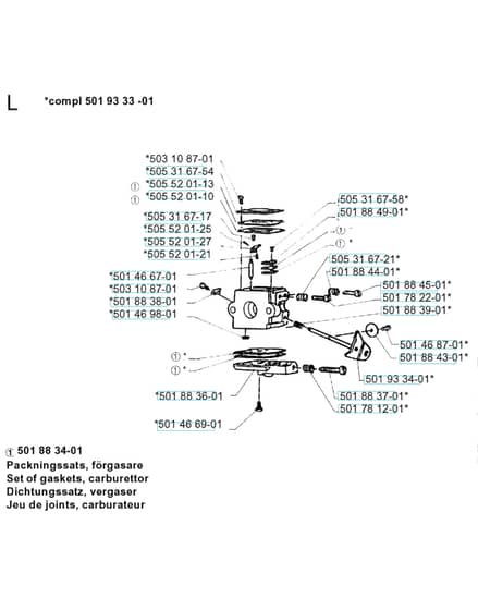 Husqvarna 16H - Carburetor Details