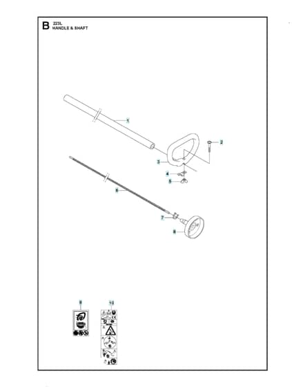 Husqvarna 223L - Shaft & Handle