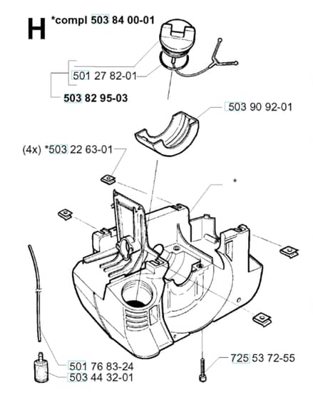 Husqvarna 225 E - Crankcase