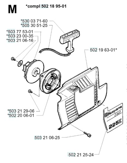 Husqvarna 225 E - Starter