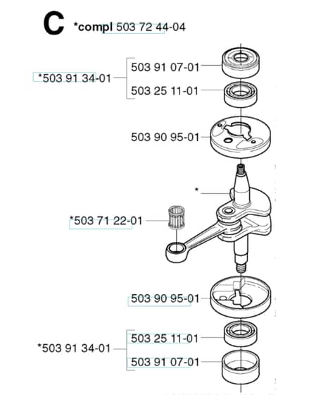 Husqvarna 225H75 - Crankshaft