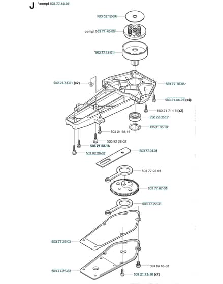 Husqvarna 225H75 - Gear Housing