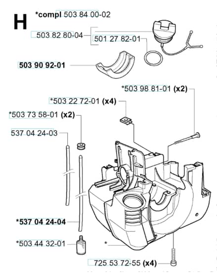 Husqvarna 225 Ld - Crankcase