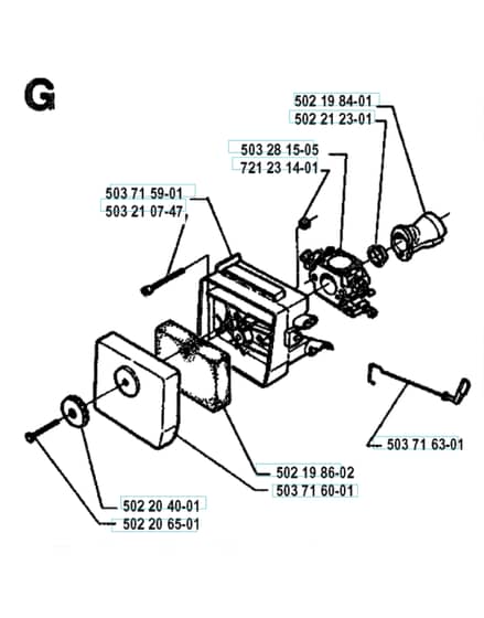 Husqvarna 225R - 1994-1996 - Carburetor & Air Filter