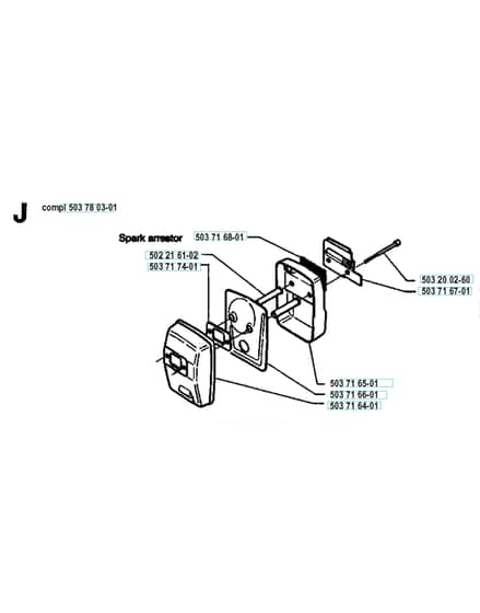 Husqvarna 225R - 1994-1996 - Muffler
