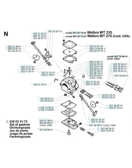 Husqvarna 225R - 1996-1997 - Carburetor Details