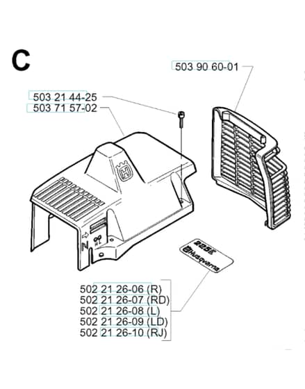 Husqvarna 225R - 1997-2000 - Cylinder Cover