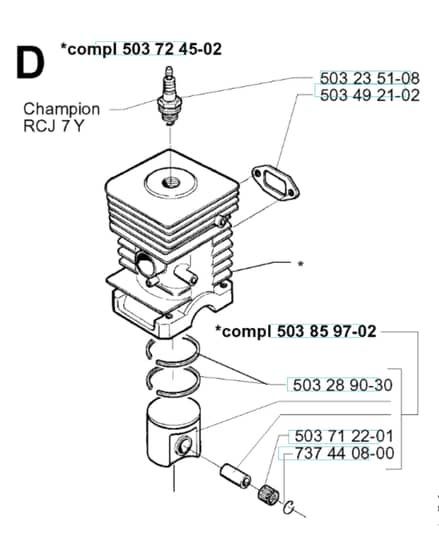Husqvarna 225RD - 1997-2000 - Cylinder Piston