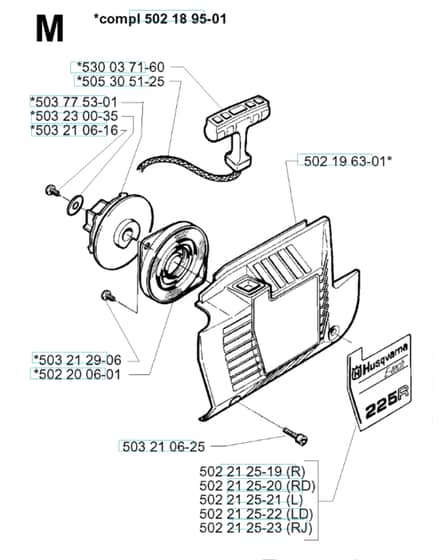 Husqvarna 225RD - 1997-2000 - Starter