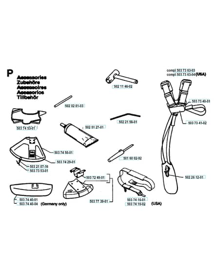Husqvarna 225RJ - 1994-1996 - Accessories