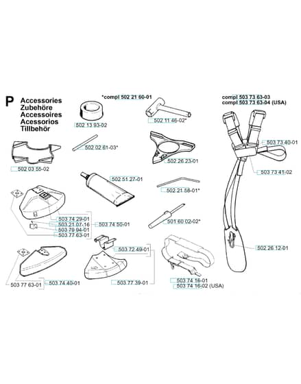 Husqvarna 225RJ - 1996-1997 - Accessories